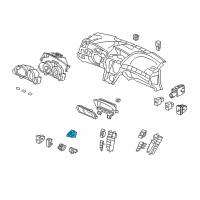 OEM Acura Switch Assembly, Hazard & Passenger Srs Indicator Diagram - 35510-TK4-A01