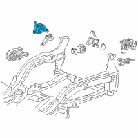 OEM Chevrolet Cruze Side Transmission Mount Diagram - 13248550