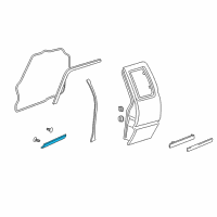 OEM Chevrolet S10 Weatherstrip Asm-Rear Side Door Lower <Use 1C5K Diagram - 15020581