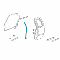 OEM Chevrolet S10 Weatherstrip, Rear Side Door Diagram - 15985529
