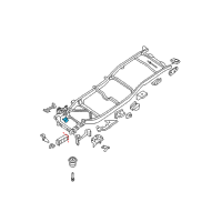 OEM Nissan Frontier Bracket-Differential Mounting, Front RH Diagram - 50332-7S031