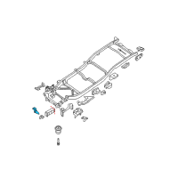 OEM Nissan Frontier Bracket Assembly-Front Bound Bumper, LH Diagram - 50441-7S030