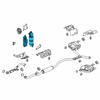 OEM Honda Accord Converter Assembly Diagram - 18150-6A0-L00
