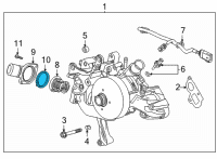 OEM Chevrolet Camaro Water Inlet Seal Diagram - 12587397