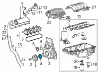 OEM Cadillac Front Cover Seal Diagram - 12634614