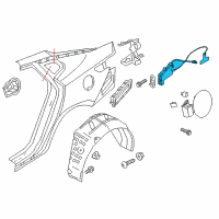 OEM Hyundai Opener Assembly-Fuel Filler Door Diagram - 81590-2T000