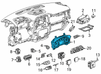 OEM Chevrolet Silverado Instrument Cluster Diagram - 84770049