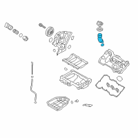 OEM Kia Borrego Adapter Assembly Diagram - 224303C400