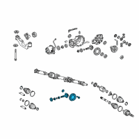 OEM Lexus Final Gear Kit, Differential, Rear Diagram - 41201-49165