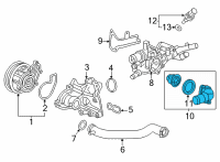 OEM 2022 Honda Civic Cover Assembly, Thermostat Diagram - 19310-6A0-A01