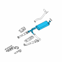 OEM Nissan Titan MUFFLER Assembly - Exhaust Main Diagram - 20100-9FF0B
