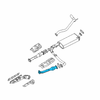 OEM Nissan Titan Exhaust Tube Assembly, Front Diagram - 20020-ZE00A