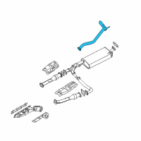 OEM Nissan Exhaust Tube Assembly, Rear Diagram - 20050-7S200