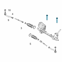 OEM Lincoln Steering Gear Mount Bolt Diagram - -W713478-S439