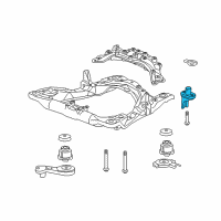 OEM Acura Rubber, Left Front Sub-Frame Middle Mounting Diagram - 50285-SDA-A01