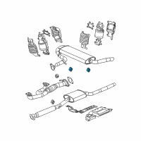 OEM Cadillac Resonator & Pipe Hanger Diagram - 22736723