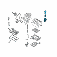 OEM Hyundai Santa Fe Engine Oil Filter Assembly Diagram - 26310-3CAA0