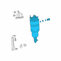 OEM Lexus Cylinder Assembly, Pneumatic Diagram - 48020-50351