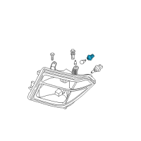 OEM Nissan Headlamp Socket Assembly Diagram - 26243-9B91A