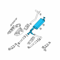 OEM Nissan Exhaust, Main Muffler Assembly Diagram - 20100-ZL60A