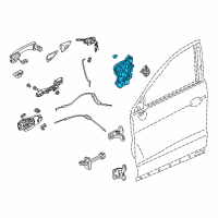 OEM Honda Civic Latch Assembly, Left Front Door Power Diagram - 72150-TR0-A11