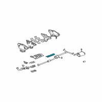 OEM Acura Plate, Muffler Baffle Diagram - 74653-S0K-A00