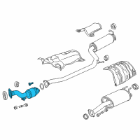 OEM Acura ILX Exhaust Converter Diagram - 18150-RX0-A00