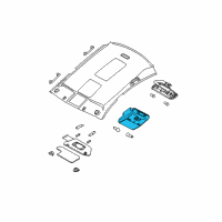 OEM Nissan Console Assembly-Roof Diagram - 96980-ZK22B