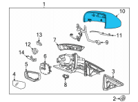 OEM Cadillac CTS Mirror Cover Diagram - 23105595