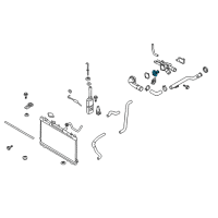 OEM Hyundai Accent Thermostat Assembly Diagram - 25500-23010