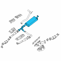 OEM Nissan Exhaust, Main Muffler Assembly Diagram - 20100-ZL00A