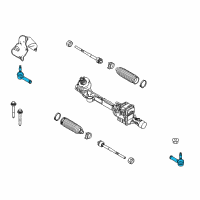 OEM Ford Outer Tie Rod Diagram - 9G1Z-3A130-A