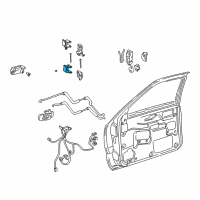 OEM Chevrolet S10 Hinge Kit-Rear Side Door Lower Body Side Diagram - 15981566