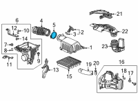 OEM Honda Clamp, Air Flow (75) Diagram - 17315-5A2-A01