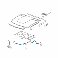 OEM Cadillac Release Cable Diagram - 20968782
