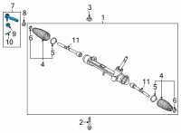 OEM Toyota Outer Tie Rod Diagram - 45047-49135