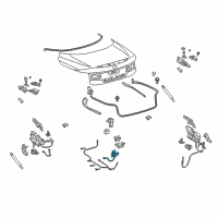 OEM Lexus Luggage Compartment Door Lock Assembly Diagram - 64600-53051