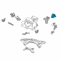 OEM Honda Civic Insulator, RR. Engine Mountingrubber (AT) Diagram - 50810-SR3-983