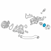 OEM Honda Fit Rubber, Thermostat Mounting Diagram - 19305-5R0-000