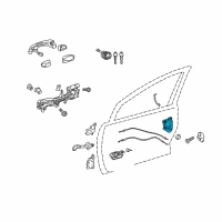 OEM Toyota Land Cruiser Lock Assembly Diagram - 69040-42250