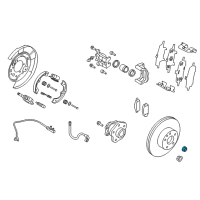 OEM Nissan Nut-Lock, Front Wheel Bearing Diagram - 40262-4GA0D