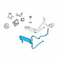 OEM Chevrolet Corvette Power Steering Oil Cooler Diagram - 22801879