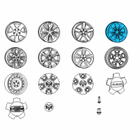 OEM Ram 1500 Aluminum Wheel Diagram - 1UB17RXFAC