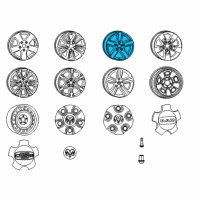 OEM Dodge Wheel Rim Diagram - 5YJ15SZ0AA