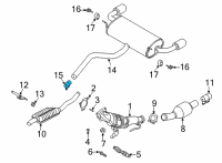 OEM Ford Resonator Clamp Diagram - EU2Z-5K256-B