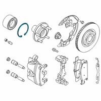 OEM 2016 Ford Focus Wheel Bearing Lock Ring Diagram - CV6Z-7059-A