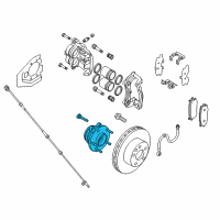 OEM Infiniti Road Wheel Hub Assembly Diagram - 40202-3JA1A