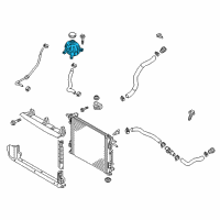 OEM Hyundai Radiator Reservoir Assembly Diagram - 25431-D3500