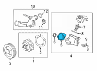 OEM Cadillac CTS Thermostat Unit Gasket Diagram - 12681140