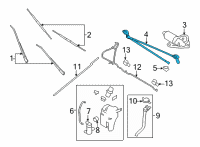 OEM Ford E-150 Club Wagon Arm & Pivot Assembly Diagram - 1C2Z-17566-AA